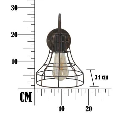 LAMPA ŚCIENNA INDUSTRY -A- 34x18x27 cm MIN 2